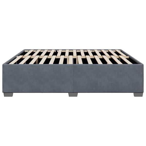 vidaXL Bed Frame without Mattress Dark Grey California King Velvet