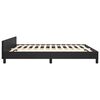 vidaXL Bed Frame without Mattress Black King Faux Leather