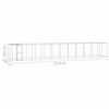 vidaXL Outdoor Dog Kennel Galvanised Steel with Roof 26.62 m²