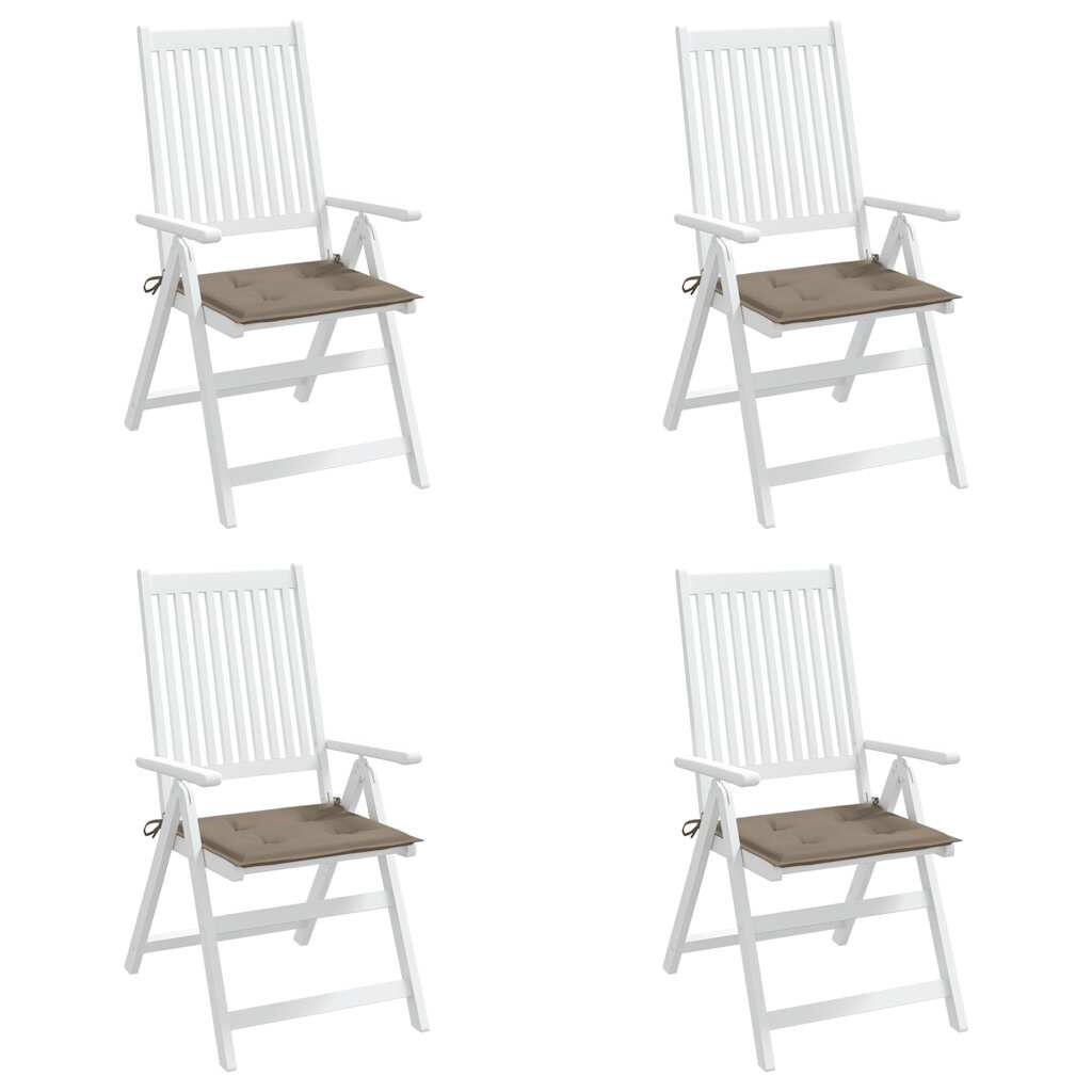 vidaXL Garden Chair Cushions 4 pcs Taupe 50x50x4 cm Oxford Fabric