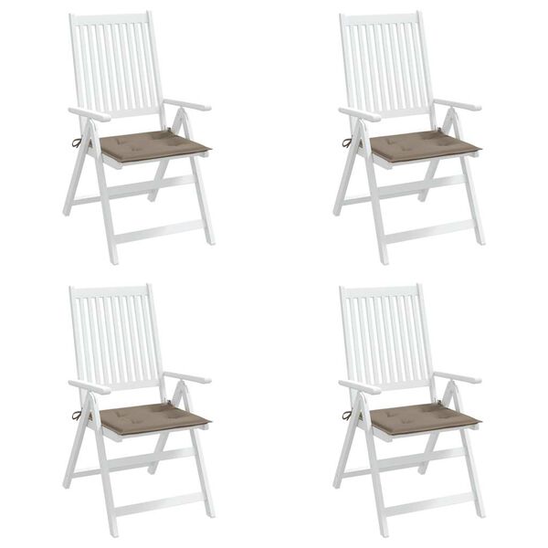 vidaXL Garden Chair Cushions 4 pcs Taupe 50x50x4 cm Oxford Fabric