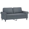 vidaXL 2 Piece Sofa Set with Cushions Dark Grey Velvet