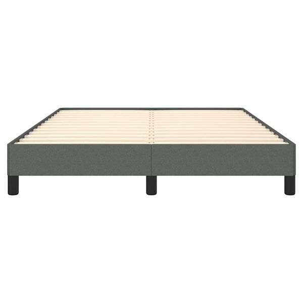 vidaXL Bed Frame without Mattress Dark Grey 152x203 cm Queen Fabric