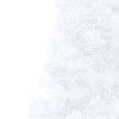 vidaXL Artificial Half Pre-lit Christmas Tree with Ball Set White 210 cm