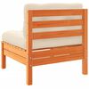 vidaXL 7 Piece Garden Sofa Set with Cushions Wax Brown Solid Wood Pine