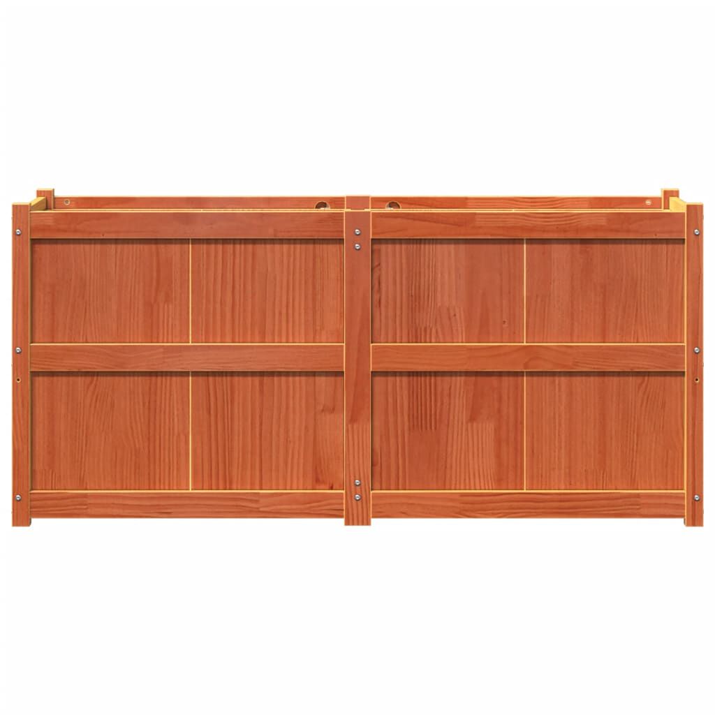 vidaXL Garden Planter Wax Brown 150x50x70 cm Solid Wood Pine