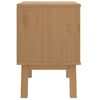vidaXL Bedside Cabinet OLDEN Grey and Brown Solid Wood Pine