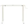 vidaXL Manual Height Adjustable Standing Desk Frame Hand Crank White