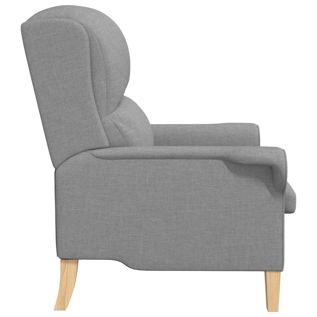 vidaXL Modern Armchair Light grey Polyester fabric, Wood Medium
