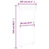 vidaXL Balcony Side Awning 105x250 cm Black