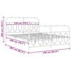 vidaXL Metal Bed Frame without Mattress with Footboard White 150x200cm