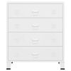 vidaXL Industrial Drawer Cabinet White 78x40x93 cm Metal
