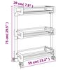 vidaXL Storage Trolley 59x20x75 cm Aluminium