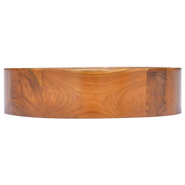vidaXL Basin Solid Teak Wood &Phi;40x10 cm