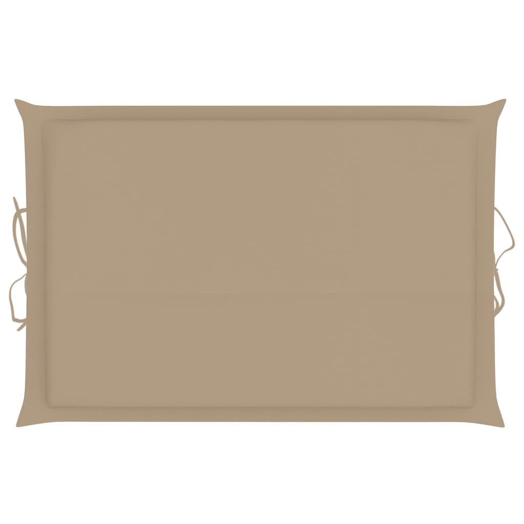 vidaXL Rocking Sun Lounger with Cushion Solid Teak Wood