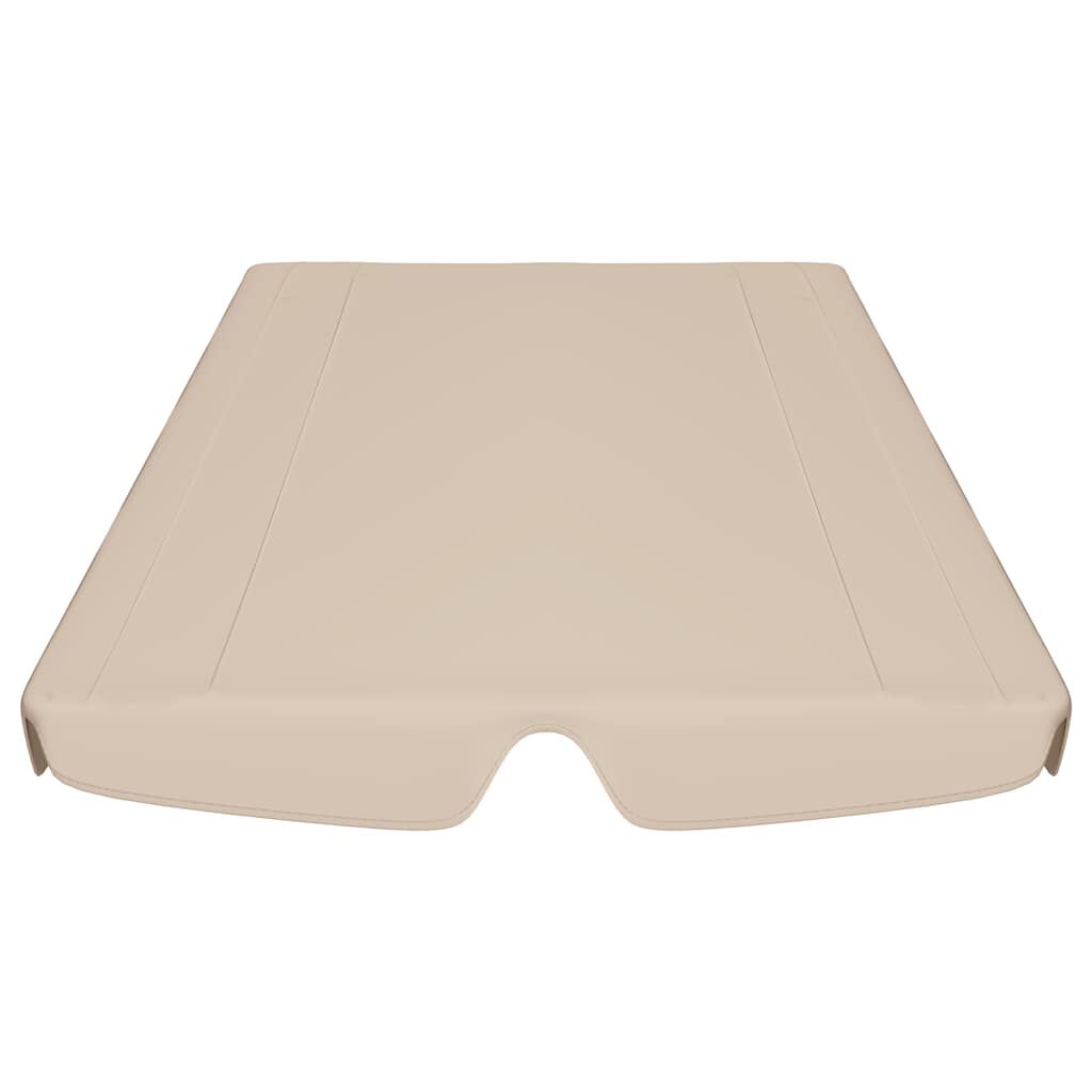 vidaXL Replacement Canopy for Garden Swing Beige 188/168x145/110 cm
