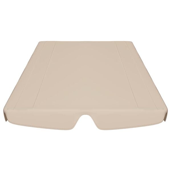 vidaXL Replacement Canopy for Garden Swing Beige 188/168x145/110 cm