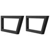 vidaXL Shelf Brackets for Washbasin 2 pcs Black Trapezium Steel