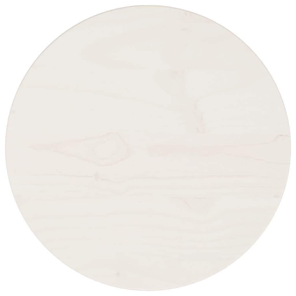 vidaXL Table Top White Ø30x2.5 cm Solid Wood Pine