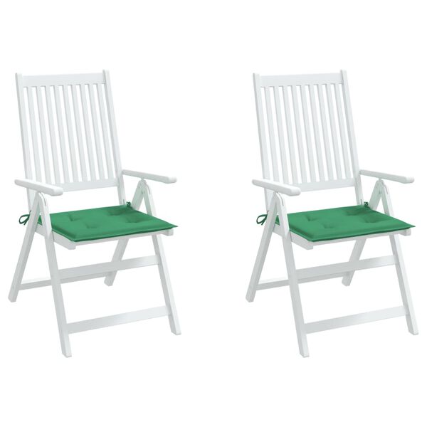 vidaXL Garden Chair Cushions 2 pcs Green 50x50x3 cm Oxford Fabric