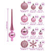 vidaXL 111 Piece Christmas Bauble Set Pink Polystyrene