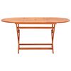vidaXL Folding Garden Table 160x85x74 cm Solid Eucalyptus Wood