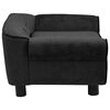 vidaXL Dog Sofa Black 72x45x30 cm Plush