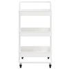 vidaXL 3-Tier Kitchen Trolley White 42x35x85 cm Iron and ABS