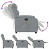 vidaXL Electric Massage Recliner Chair Light Grey Fabric