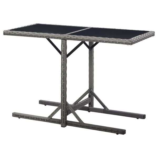 vidaXL 3 Piece Garden Dining Set Black
