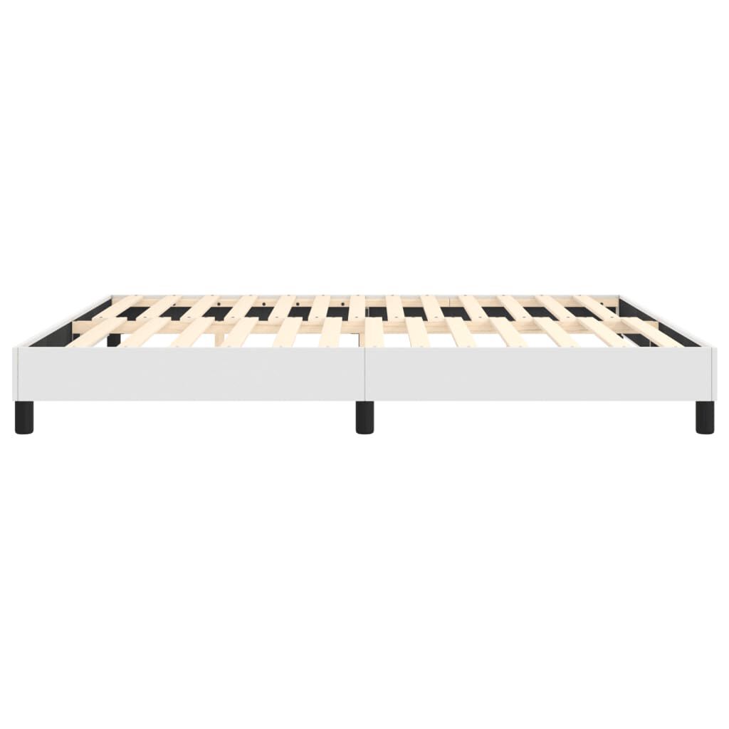 vidaXL Bed Frame without Mattress White California King Faux Leather (US Only)