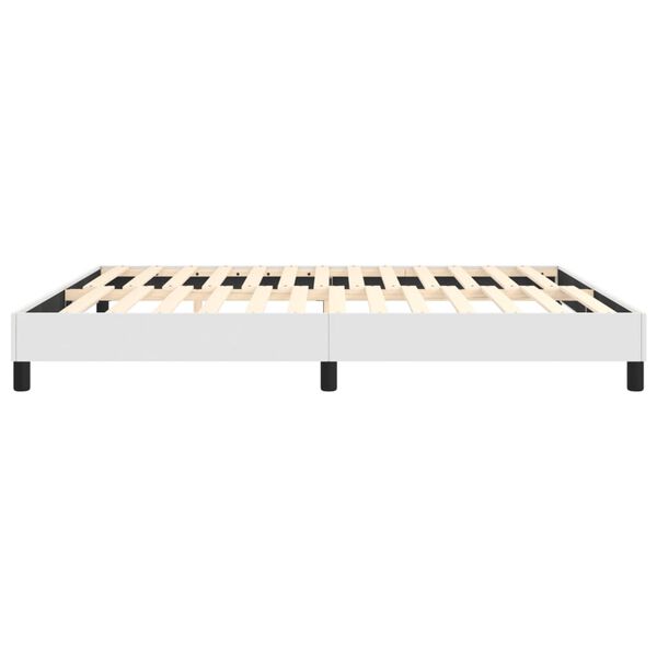 vidaXL Bed Frame without Mattress White California King Faux Leather (US Only)