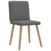 vidaXL Dining Chairs 2 pcs Dark Grey Fabric