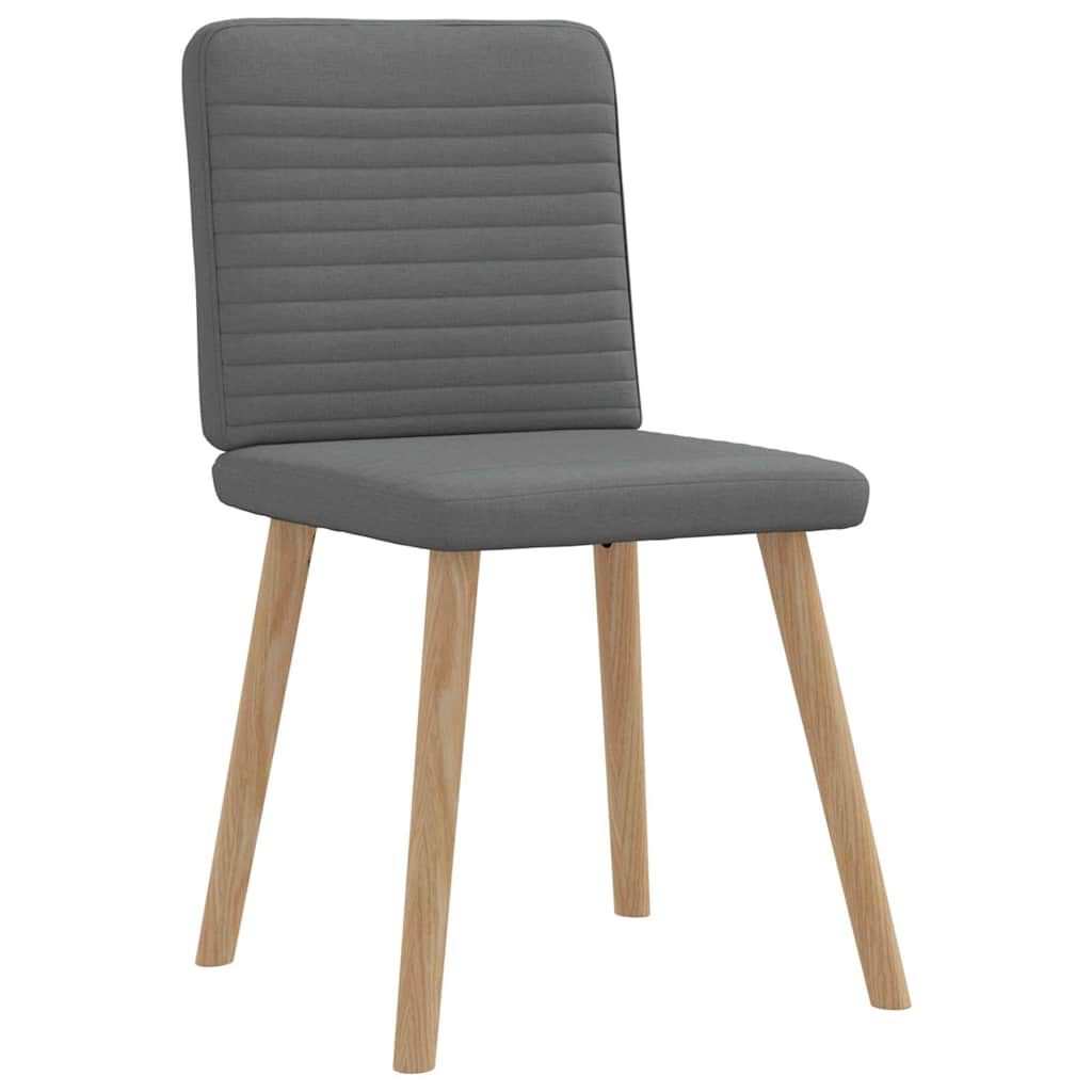 vidaXL Dining Chairs 2 pcs Dark Grey Fabric