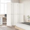 vidaXL Room Divider 5 Panels White Solid Wood Paulownia