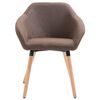 vidaXL Dining Chairs 4 pcs Brown Fabric