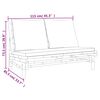 vidaXL 4 Piece Garden Lounge Set with Cream White Cushions Bamboo