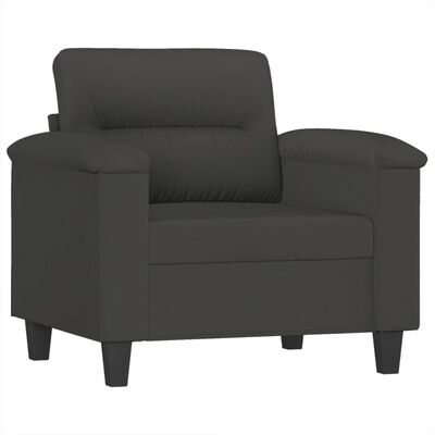 vidaXL Sofa Chair Dark Grey 60 cm Microfibre Fabric