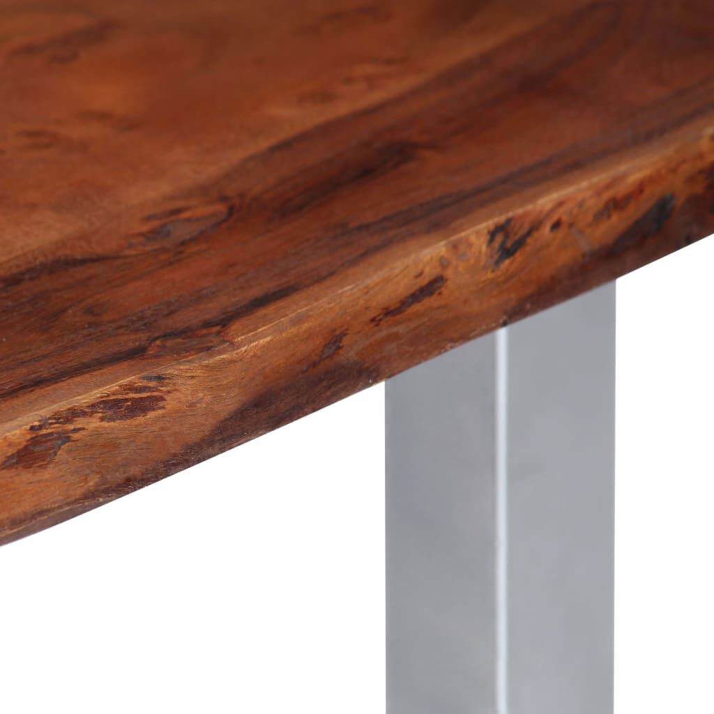 vidaXL Coffee Table with Live Edges 115x60x40 cm Solid Acacia Wood