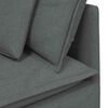 vidaXL Modular Sofa with Footstool&Cushions Fabric Dark Grey