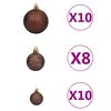 vidaXL Artificial Pre-lit Christmas Tree with Ball Set White 210 cm