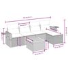 vidaXL 6 Piece Garden Sofa Set with Cushions Beige Poly Rattan