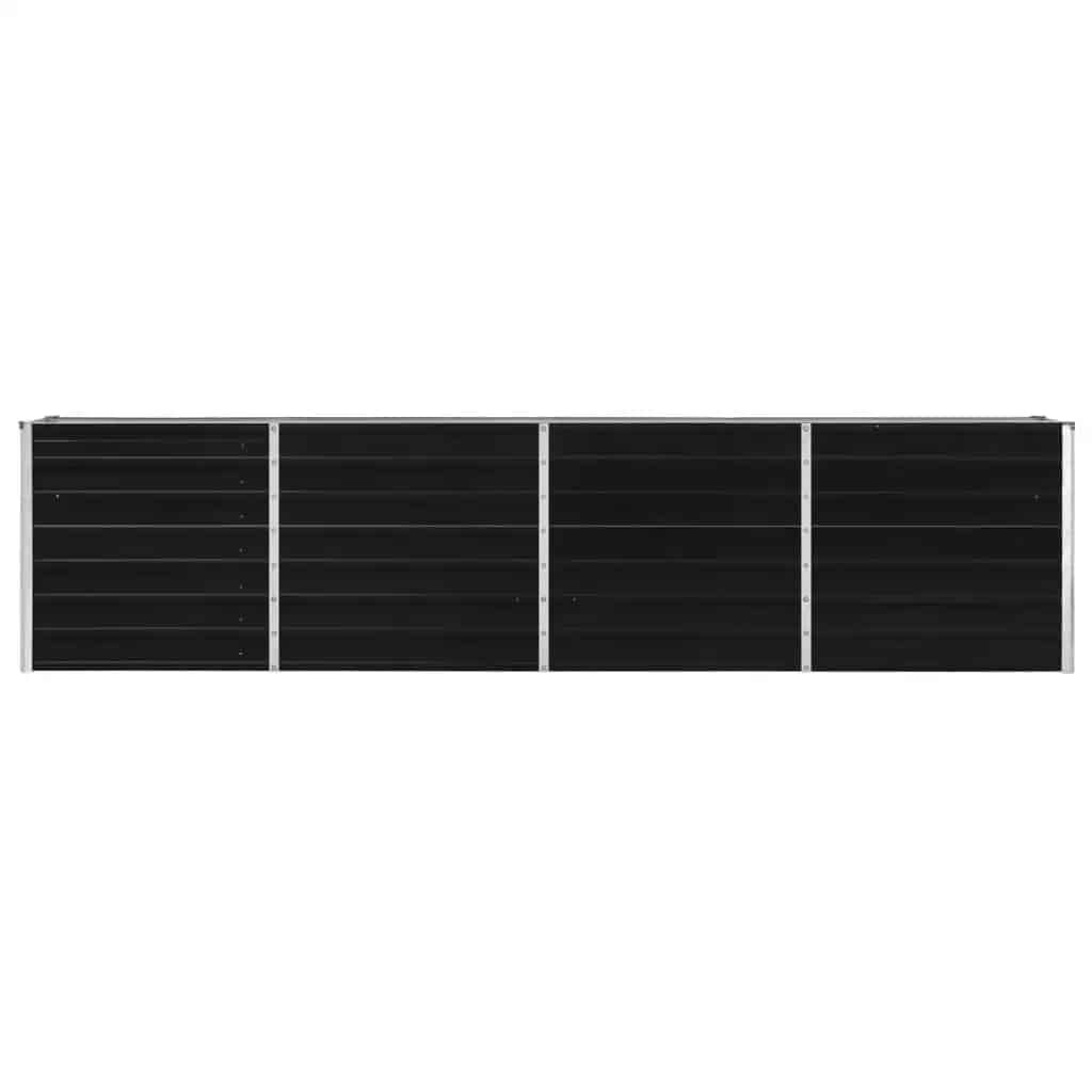 vidaXL Raised Garden Bed 320x40x77 cm Galvanised Steel Anthracite