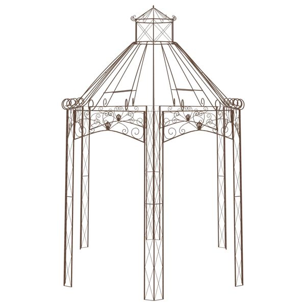 vidaXL Garden Pavilion Antique Brown 400x258x378 cm Iron