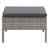 vidaXL 6 Piece Garden Lounge Set with Cushions Poly Rattan Grey