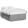 vidaXL Bed Frame without Mattress Light Grey&nbsp;Queen Fabric