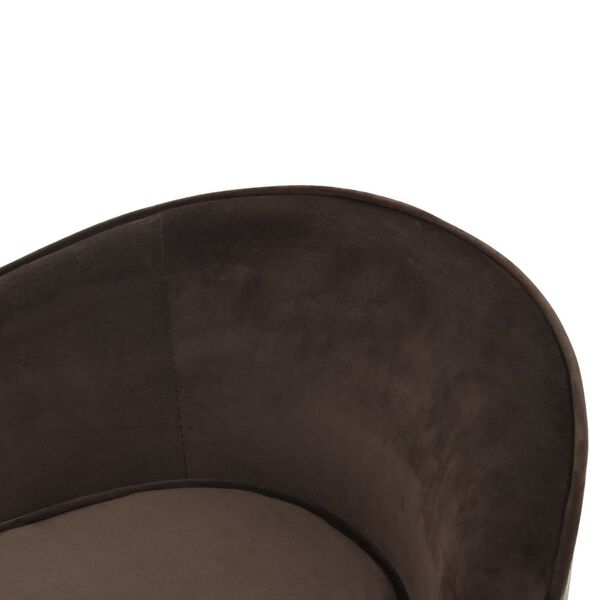 vidaXL Dog Sofa Brown 69x49x40 cm Plush and Faux Leather