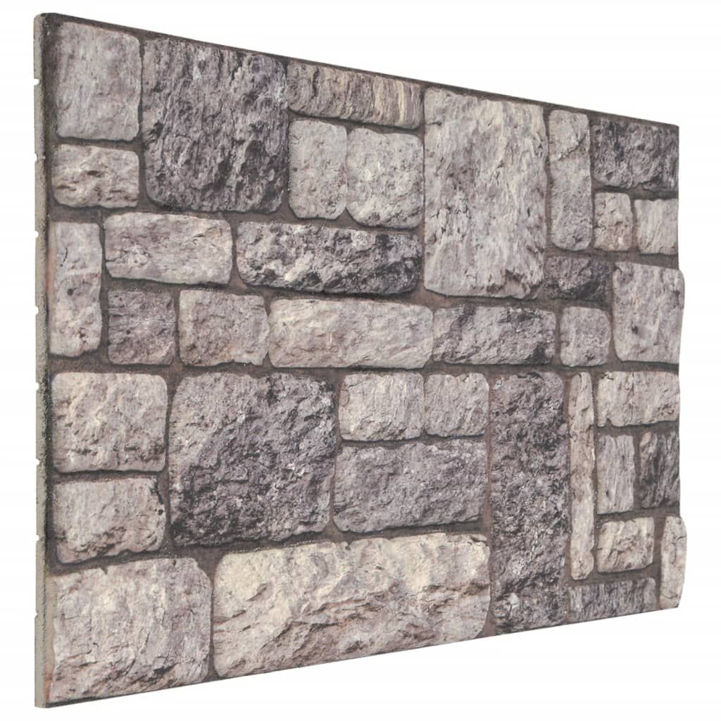 vidaXL 3D Wall Panels with Light Grey Brick Design 10 pcs EPS
