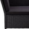 vidaXL 8 Piece Garden Lounge Set with Cushions Poly Rattan Black