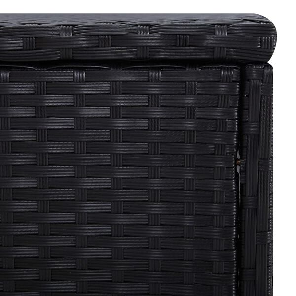 vidaXL 3 Piece Garden Sun Loungers with Tea Table Poly Rattan Black
